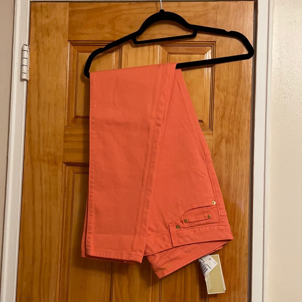 Coral Michael Kors Izzy Skinny Jeans